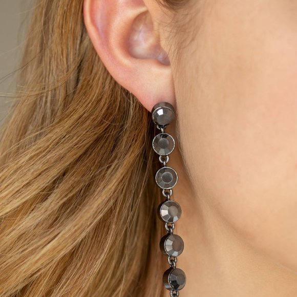 Dazzling Debonair - Black Earrings - Picture 2 of 2